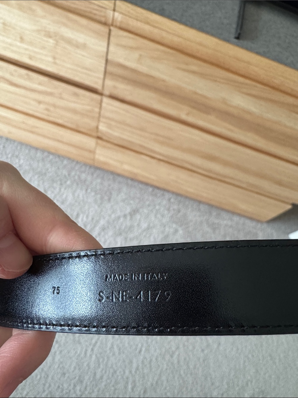 Celine Black Leather Belt with Gold Double-C Logo Buckle - Picture 3 of 3
